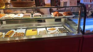 Chocolate croissant, chocolate cannoli, and chocolate cake are vegan!  at Dolce Italia in Colombo