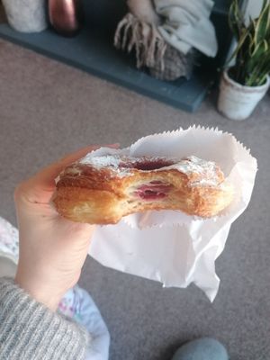 Sour cherry vegan Danish at Forge Bakehouse in Sheffield