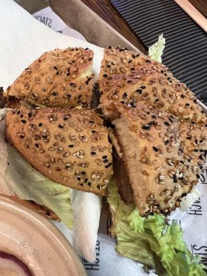 Funky mushroom burger   at AMS - Stach in Schiphol