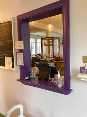 Take out ordering window  at Shikorina Bakeshop & Cafe in Seattle