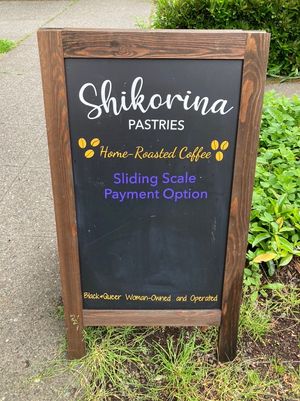 Payment policy  at Shikorina Bakeshop & Cafe in Seattle