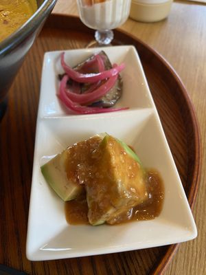 Side dish included with the ramen   at Rice Cuisine Suya - 米粉食堂S⊇YA in Yokohama