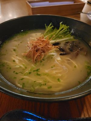 Turnip noodle salt ramen (not salty nice force flavor) at Rice Cuisine Suya - 米粉食堂S⊇YA in Yokohama