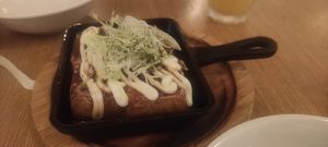 With okonomiyaki sauce at Rice Cuisine Suya - 米粉食堂S⊇YA in Yokohama