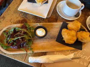 Battered cauli starter  at The Seabirds Inn in Bridlington