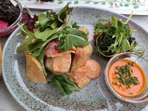 French potato salad at Cafe Victoria in Uppsala