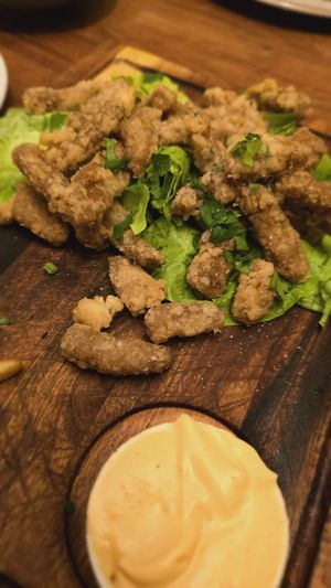 Fried 'Chicken' and Mayo at The Forge in Douglas