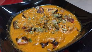 Eggplant tikka masala at Paradise Indian Restaurant in Cuenca