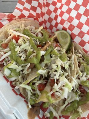 Three tacos  at Taco Bus in St Petersburg