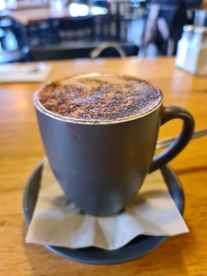 Hot chocolate  at Songbird Cafe & Larder in Kinglake