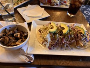 Mushrooms and cauliflower tacos   at Crave Kitchen & Bar in El Paso