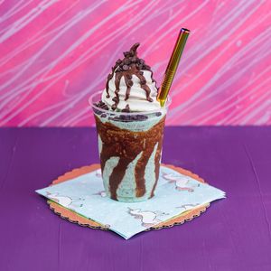 Mint chock-full-of-chip fancy shake at Sweet Ritual in Austin