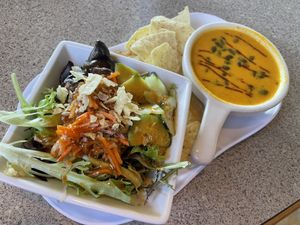 Vegan soup plus saladd  at Sage Fresh Eats in Durango