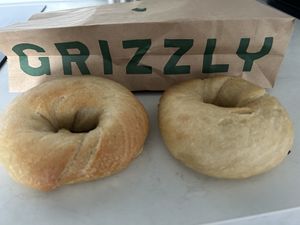 Plain bagels VG   at Grizzly Baked Goods - Welles St in Christchurch