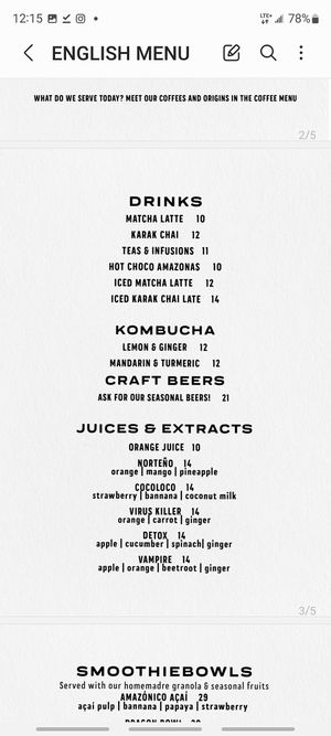  at Caleta Dolsa Coffee in Lima