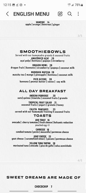  at Caleta Dolsa Coffee in Lima