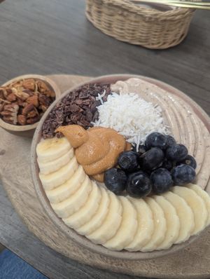 The cacao and soy milk one , delicious!!! at Caleta Dolsa Coffee in Lima