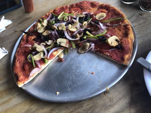 Veggie pizza  at Chido's in Ometepe