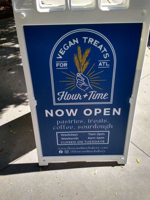 Sign at Flour + Time Bakery in Atlanta
