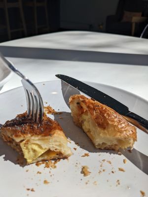 Baking, Egg, Cheese Croissant.  at Flour + Time Bakery in Atlanta