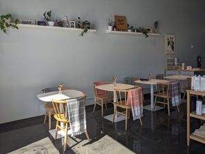 Seating and Decor at Flour + Time Bakery in Atlanta