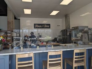 Entry View. You can see the staff making the croissant dough! (Not by the time I took the picture)  at Flour + Time Bakery in Atlanta