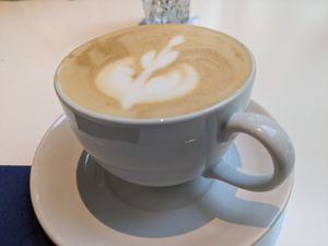 Latte at Flour + Time Bakery in Atlanta