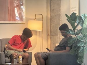 Cozy seating  at Flour + Time Bakery in Atlanta