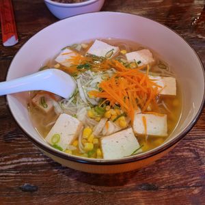 Veggie Ramen in their large bowl size at Friends Ramen in Chicago