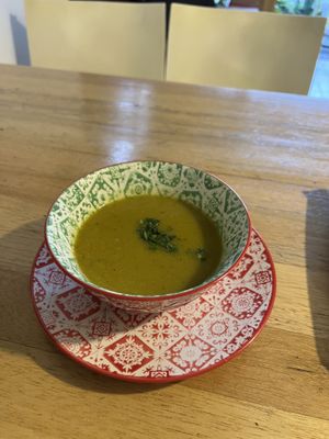 Soup included with menu  at Lenteja Express - Poblado in Medellin