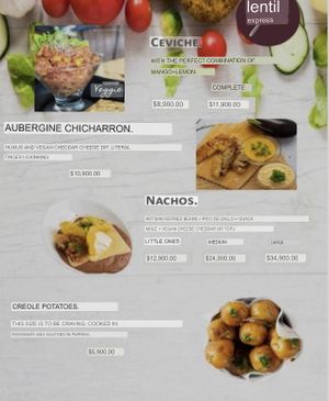 Google translated menu as of April 2022, page 3  at Lenteja Express - Poblado in Medellin