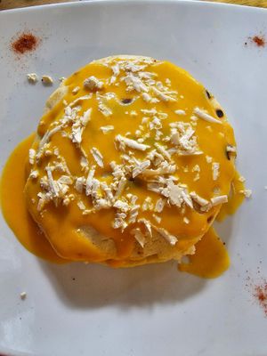 Arepa paiso at Lenteja Express - Poblado in Medellin