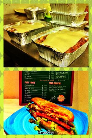 Lasagnas and Vegan pitas griegas at Lenteja Express - Poblado in Medellin