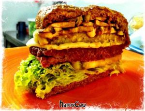 Veggie burger at Lenteja Express - Poblado in Medellin