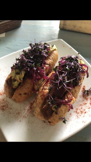 The vegan hot dogs.  at Lenteja Express - Poblado in Medellin