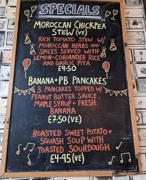 vegan special options  at Stollies Cafe & Delicatessen in Wallasey