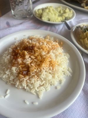 Rice with tomato  at Platanos Taverna in Athens