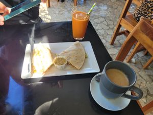 Vegan Quesadilla... at La Artesanal in Jaco
