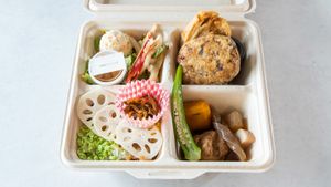 MERCY's lunch box at MERCY Vegan Factory in Osaka