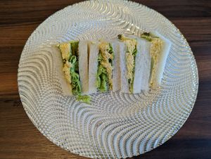 Egg sandwich at MERCY Vegan Factory in Osaka