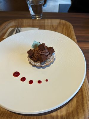 Choc tart at MERCY Vegan Factory in Osaka