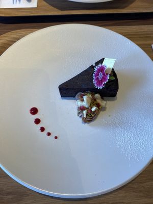 Chocolate gateau  at MERCY Vegan Factory in Osaka