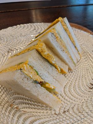 Egg sandwich at MERCY Vegan Factory in Osaka