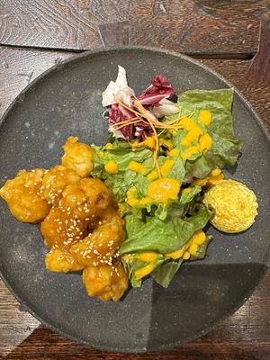 cauliflower, kimbap, curry at MERCY Vegan Factory in Osaka
