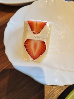 Fruit sando. Missed getting a vegan fruit sandwich while in Tokyo, but this more than made up for it. The vegan cream was phenomenal.  at MERCY Vegan Factory in Osaka