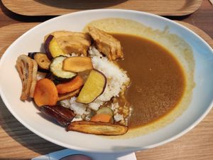 Vegetable curry at MERCY Vegan Factory in Osaka