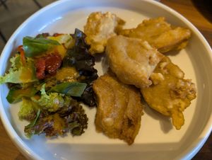 Fried kurumafu at MERCY Vegan Factory in Osaka