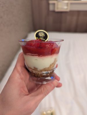 the daily special strawberry parfait at MERCY Vegan Factory in Osaka