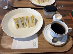 Egg Sando breakfast set   at MERCY Vegan Factory in Osaka