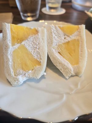 Pineapple cream sandwich at MERCY Vegan Factory in Osaka